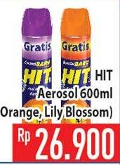 Promo Harga HIT Aerosol Orange, Lily Blossom 600 ml - Hypermart