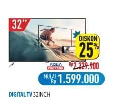 Promo Harga AQUA/POLYTRON Digital TV 32 Inch  - Hypermart