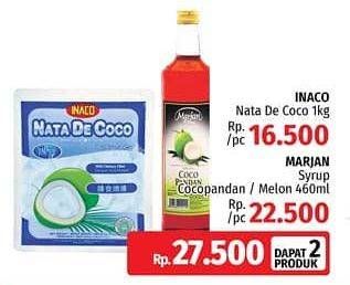 INACO Nata De Coco 1000gr + MARJAN Syrup Boudoin 460ml