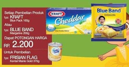 Kraft Cheese Cheddar/Blue Band Margarine