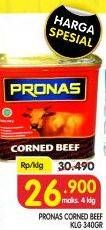 Promo Harga PRONAS Corned Beef Regular 340 gr - Superindo