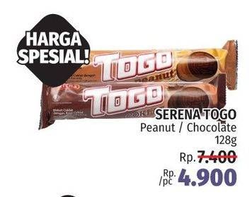 Promo Harga Serena Togo Biskuit Cokelat Chocolate, Peanut 128 gr - LotteMart