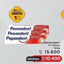 Promo Harga PEPSODENT Pasta Gigi Pencegah Gigi Berlubang White 190 gr - LotteMart
