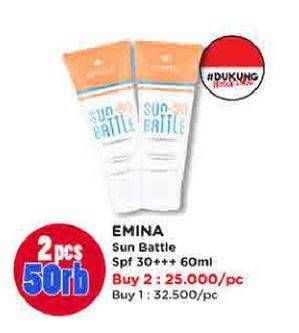Promo Harga Emina Sun Battle SPF 30+ PA+++ 60 ml - Watsons