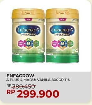Promo Harga Enfagrow A+4 Susu Bubuk Vanilla, Madu 800 gr - Yogya