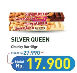Promo Harga Silver Queen Chunky Bar 95 gr - Hypermart