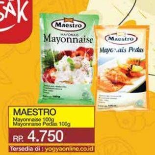 Promo Harga Maestro Mayonnaise Original, Pedas 100 gr - Yogya