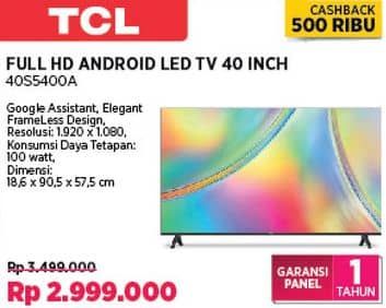 Promo Harga TCL 40S5400A  - COURTS