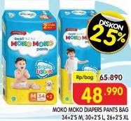 Promo Harga Genki Moko Moko Pants M34+2, L30+2, XL26+2 28 pcs - Superindo