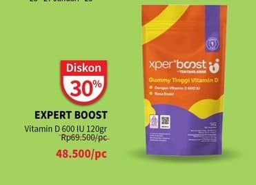 Promo Harga expert boost Gummy Vitamin D 600 IU Anak Dan Dewasa 120 gr - Guardian