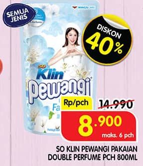 Promo Harga So Klin Pewangi All Variants 800 ml - Superindo