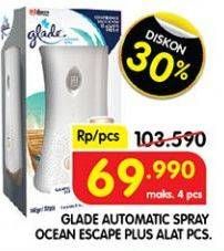 Promo Harga Glade Matic Spray Refill Ocean Escape 145 gr - Superindo