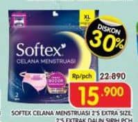 Promo Harga Softex Celana Menstruasi Extra Size, All Size Daun Sirih 2 pcs - Superindo