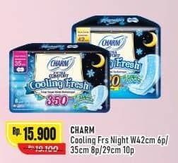 Promo Harga Charm Extra Comfort Cooling Fresh Wing 42cm, Wing 35cm, Wing 29cm 6 pcs - Alfamart