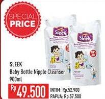 Promo Harga SLEEK Baby Bottle, Nipple and Accessories Cleanser 900 ml - Hypermart