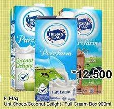 Promo Harga FRISIAN FLAG Susu UHT Purefarm Cokelat, Coconut Delight, Full Cream 900 ml - TIP TOP