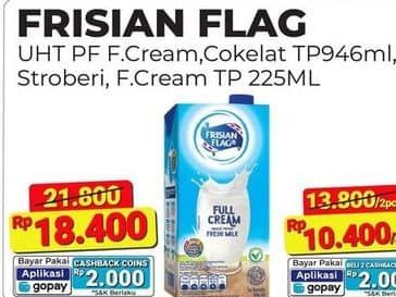 Promo Harga Frisian Flag Susu UHT Purefarm Full Cream, Swiss Chocolate 946 ml - Alfamart