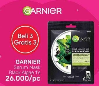 Promo Harga GARNIER Serum Mask Pure Charcoal - Black Algae 28 gr - Guardian