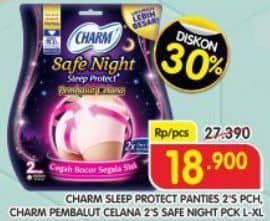 Promo Harga Charm Sleep Protect Plus Panties L-XL 2 pcs - Superindo