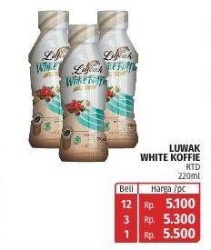 Promo Harga Luwak White Koffie Ready To Drink Original 220 ml - Lotte Grosir