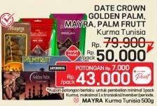 Promo Harga Date Crown/Golden Palm/Mayra/Palm Fruit Kurma  - LotteMart