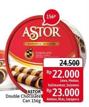 Promo Harga ASTOR Wafer Roll Chocolate 156 gr - Alfamidi
