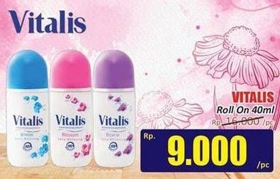 Promo Harga VITALIS Fragranced Deodorant Roll On 40 ml - Hari Hari