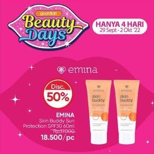 Promo Harga Emina Skin Buddy Sun Protection SPF 30 PA+++ 60 ml - Guardian