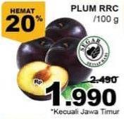 Promo Harga Plum RRC per 100 gr - Giant