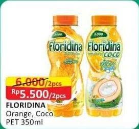Promo Harga FLORIDINA Juice Pulp Orange Orange, Coco 350 ml - Alfamart
