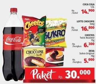 Promo Harga Paket 30rb (Coca Cola + Lotte Chocopie + Cheetos Twist Roasted + Sukro)  - LotteMart