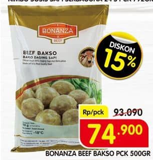 Promo Harga Bonanza Beef Bakso 500 gr - Superindo
