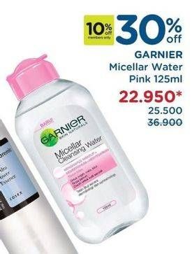 Promo Harga GARNIER Micellar Water Pink 125 ml - Watsons
