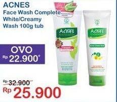 Promo Harga ACNES Facial Wash Complete White, Fights Bacteria Acne Care 100 gr - Indomaret