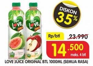 Promo Harga LOVE Juice All Variants 1000 ml - Superindo