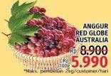 Promo Harga Anggur Red Globe Australia per 100 gr - LotteMart