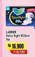 Promo Harga Laurier Relax Night 30cm 16 pcs - Alfamart
