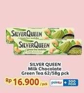 Promo Harga Silver Queen Chocolate Green Tea 58 gr - Indomaret