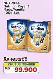 Promo Harga Nutrilon Royal 3 Susu Pertumbuhan Madu, Vanila 400 gr - Indomaret