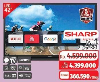 Promo Harga SHARP 2T-C42BG1i | Full HD Android TV 42"  - Lotte Grosir