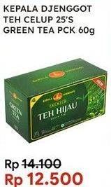 Promo Harga Kepala Djenggot Teh Celup Green Tea per 25 pcs 60 gr - Indomaret