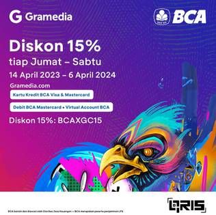 Promo Harga Diskon 15% di Gramedia  - BCA