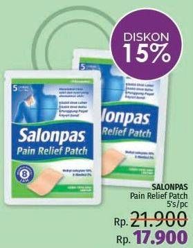 Promo Harga SALONPAS Pain Relief Patch 5 pcs - LotteMart