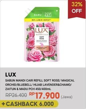 Promo Harga LUX Botanicals Body Wash Soft Rose, Magical Orchid, Blue Bell, Hijab Series Zaitun Madu 400 ml - Indomaret