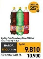 Promo Harga Aje Big Cola Minuman Soda Cola, Lime, Strawberry 1800 ml - Carrefour