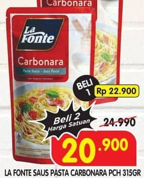 Promo Harga La Fonte Saus Pasta Carbonara 315 gr - Superindo