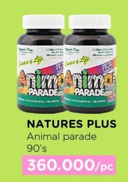 Promo Harga Natures Plus Animal Parade 90 pcs - Watsons