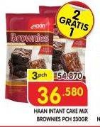 Promo Harga Haan Instant Cake Mix Brownies per 3 pouch 230 gr - Superindo