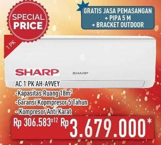 Promo Harga SHARP AH-A9VEY - AC 1PK  - Hypermart