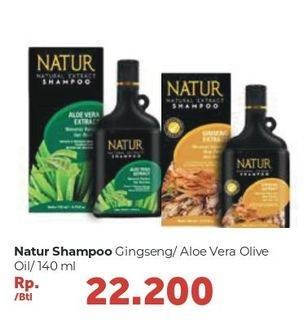 Promo Harga NATUR Shampoo Gingseng, Aloe Vera 140 ml - Carrefour